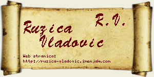 Ružica Vladović vizit kartica